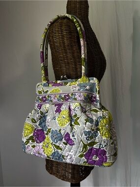 Vera Bradley Quilted Floral Shoulder Bag & Wallet.
